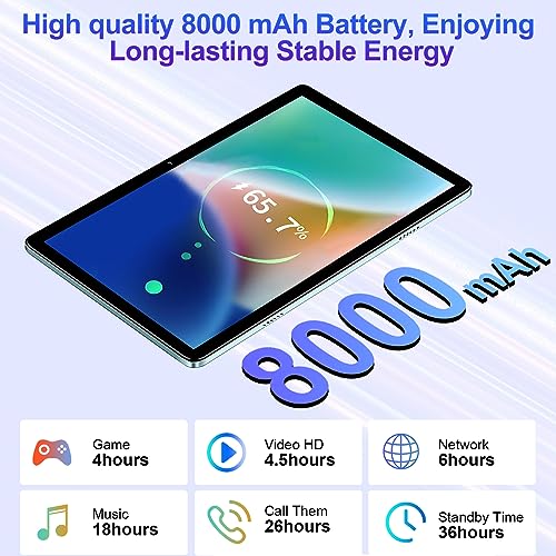 Black 10.1 inch Android 13 Tablet 14GB RAM 128GB ROM M79218
