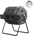 160L Dual Chamber Tumbling Compost Bin with Thermometer L9382