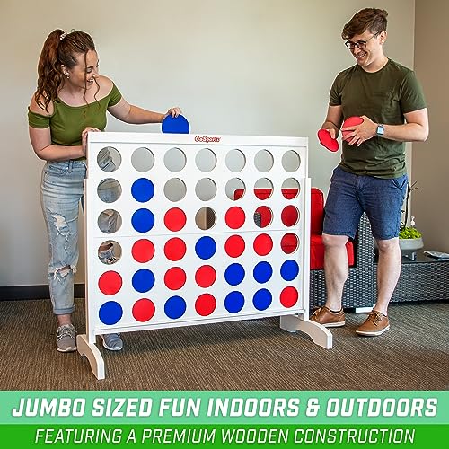 4 Foot Width Giant Portable 4 in a Row Game with Carry Case X254