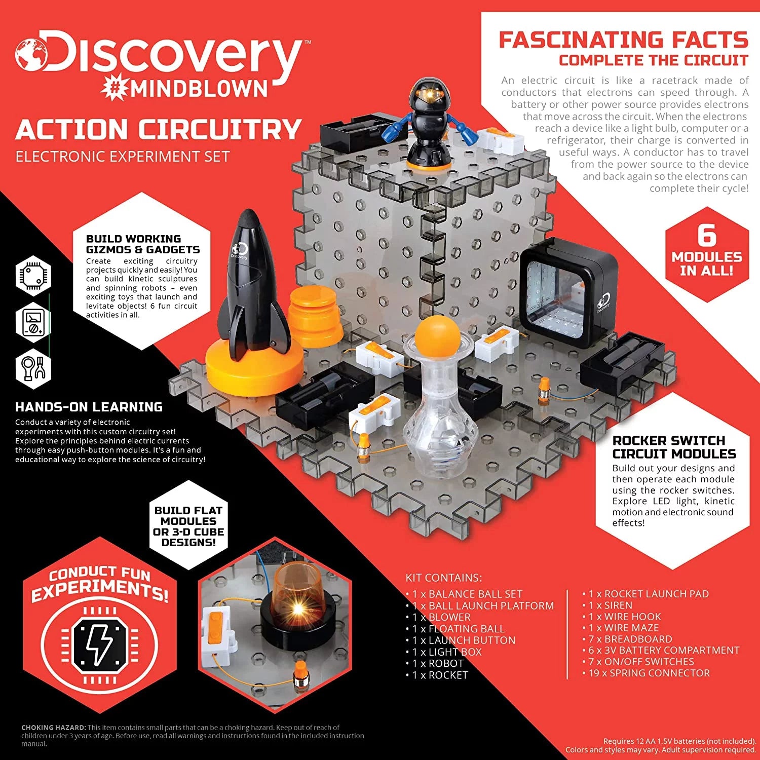 Action Circuitry Electronic Experiment STEM Science Kit V964