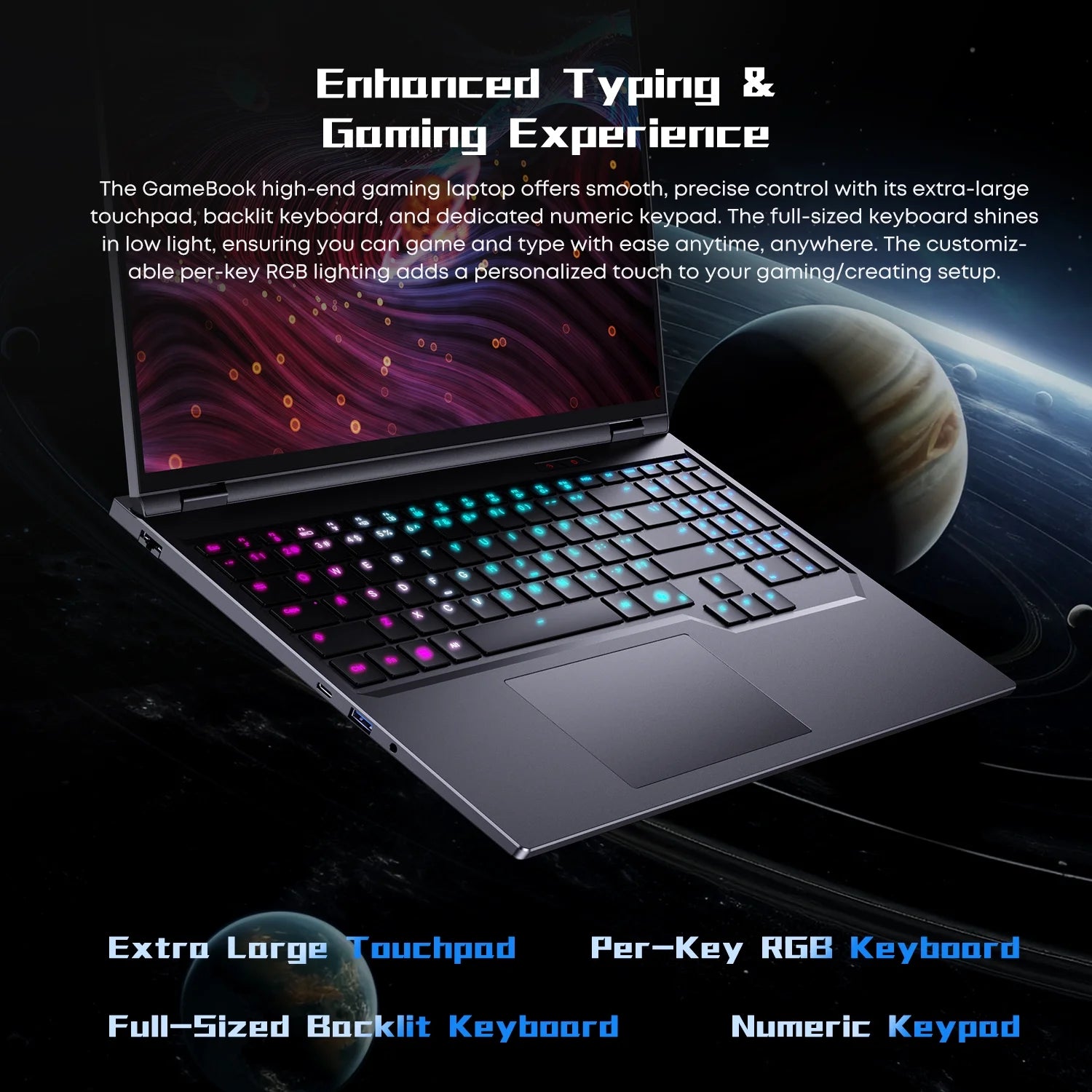 16" Gaming Laptop, AMD Ryzen 9 9955HX, RTX-5070Ti, 32GB DDR5, 1TB Gen4, Windows 11 Pro R321313