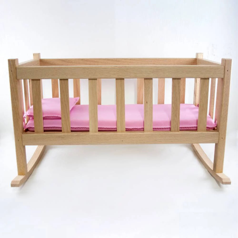 Oak Child Doll Rocking Cradle Toy 22 inch R899031