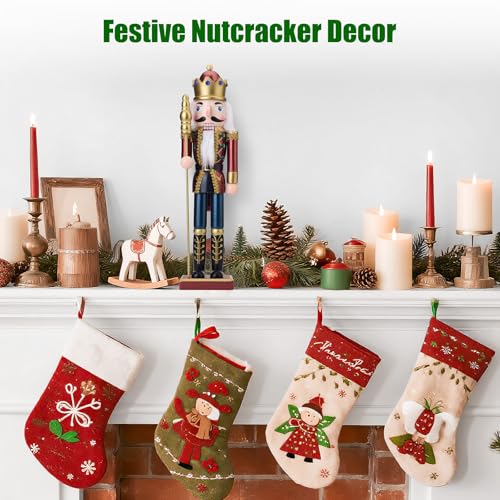 15 Inch Wooden Christmas Nutcracker with Scepter S359979
