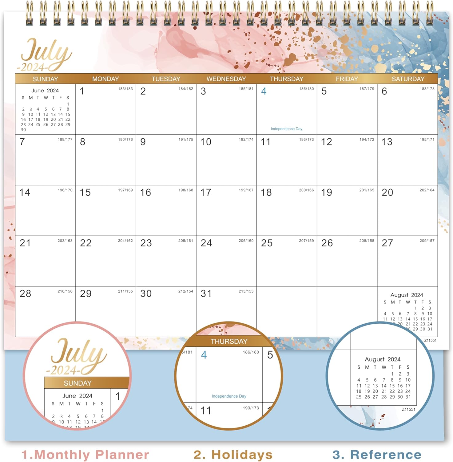 18 Months Standing Flip Desk Calendar N147