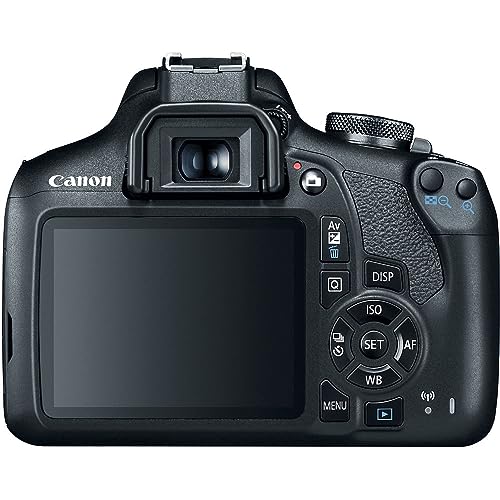 Canon EOS Rebel T7 DSLR Camera with 18-55mm Lens Bundled with 64GB Memory Card + Camera Bag + 58mm UV Filter + Microfiber Cleaning Cloth (5 Items) E224992
