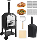Wood-Fired Pizza Oven with Pizza Stone, Pizza Peel, Grill Rack and Waterproof Cover B16800