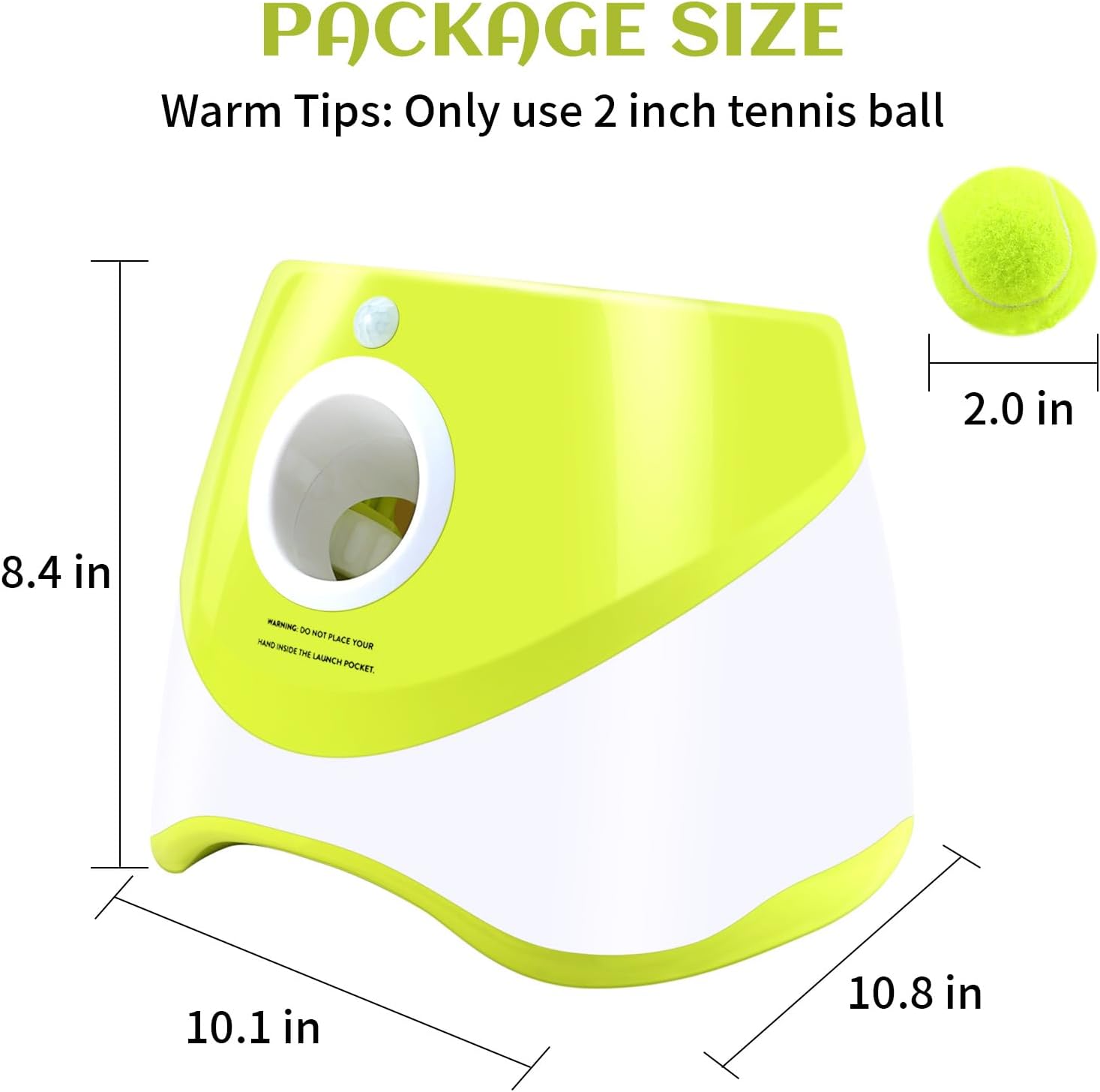Automatic Ball Launcher for Dogs, 6PCS Tennis Balls Included L6480