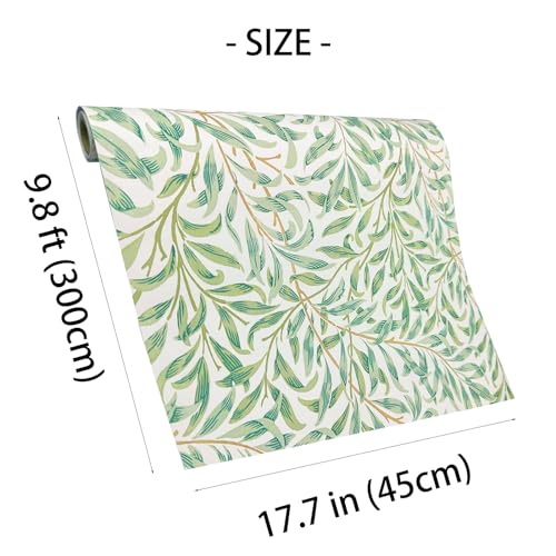 Sage Green Floral Peel and Stick Wallpaper 17.7in X 9.8ft V132