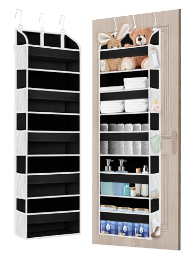 Over The Door Storage Organizer with 5 Pockets 10 Mesh Pockets Y74619