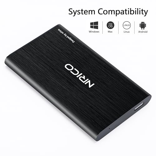 Ultra Slim 500GB Portable External Hard Drive HDD Storage Black P896
