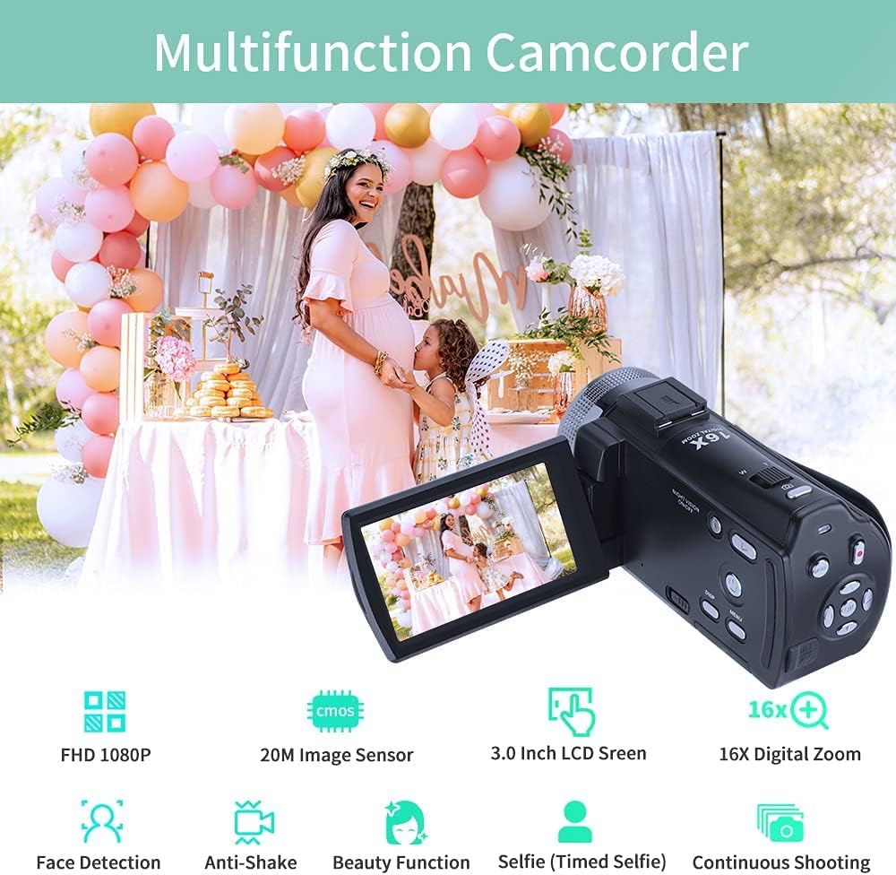 1080P Digital Camcorder with IR Night Vision Light L7036