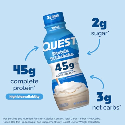Chocolate Protein Shake, 45g Protein, 2g Sugar, 4g Net Carbs, Gluten Free, 12 Count G71400