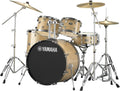 5-Piece Drum Set With 22" Bass Drum, Floor Tom, 2 Toms And Wood Snare Drum, Champagne Glitter V207794