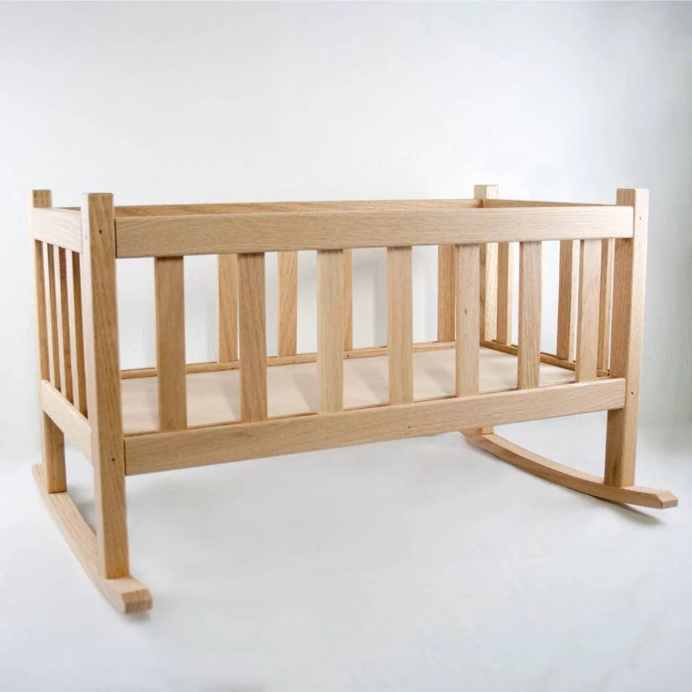 Oak Child Doll Rocking Cradle Toy 22 inch R899031