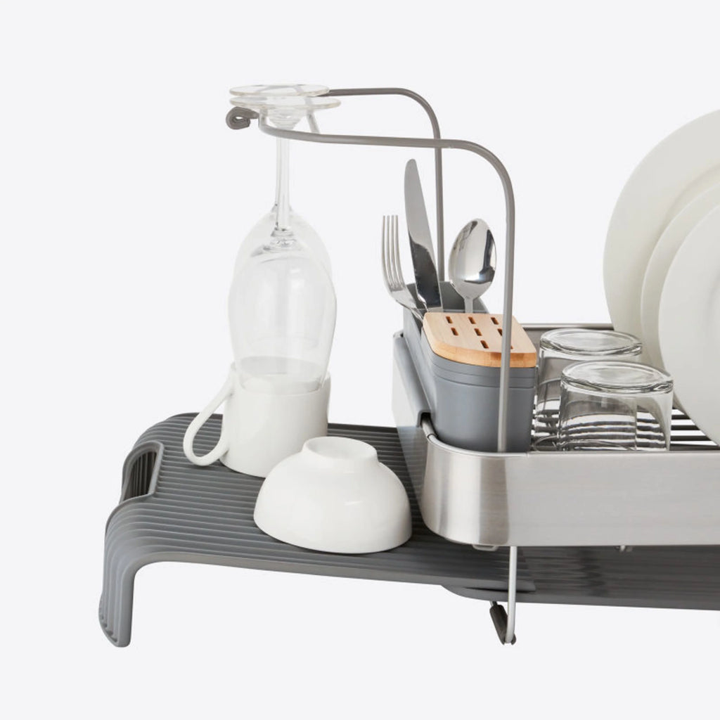 Charcoal Expandable Dish-Drying Rack W9253
