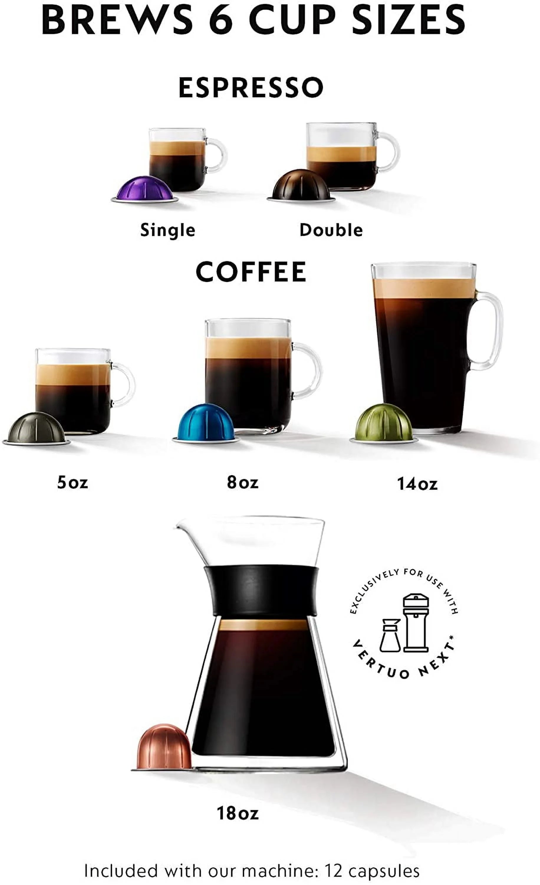 White Nespresso Vertuo Next Coffee and Espresso Machine S205