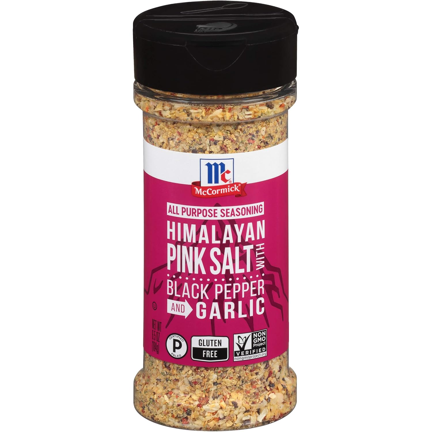 Himalayan Pink Salt with Black Pepper and Garlic All Purpose Seasoning, 6.5 oz O42313