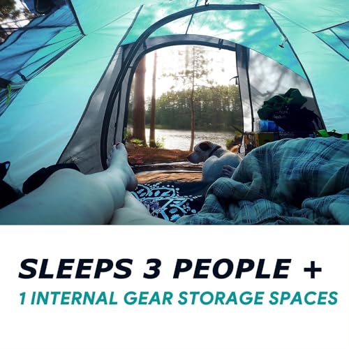 4 Person 9.5’X6.6’X52'' Waterproof Instant Tent Y364459