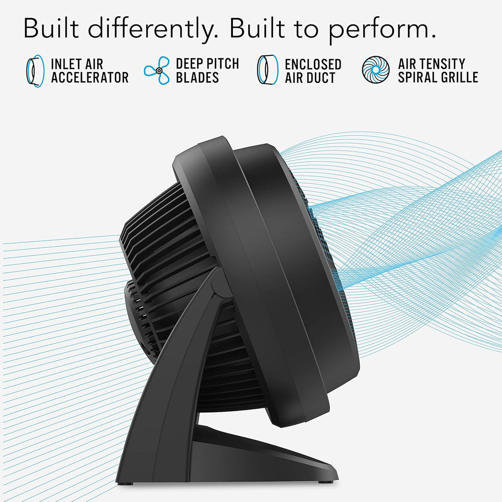 Black 3 Speeds Air Circulator Fan P1938
