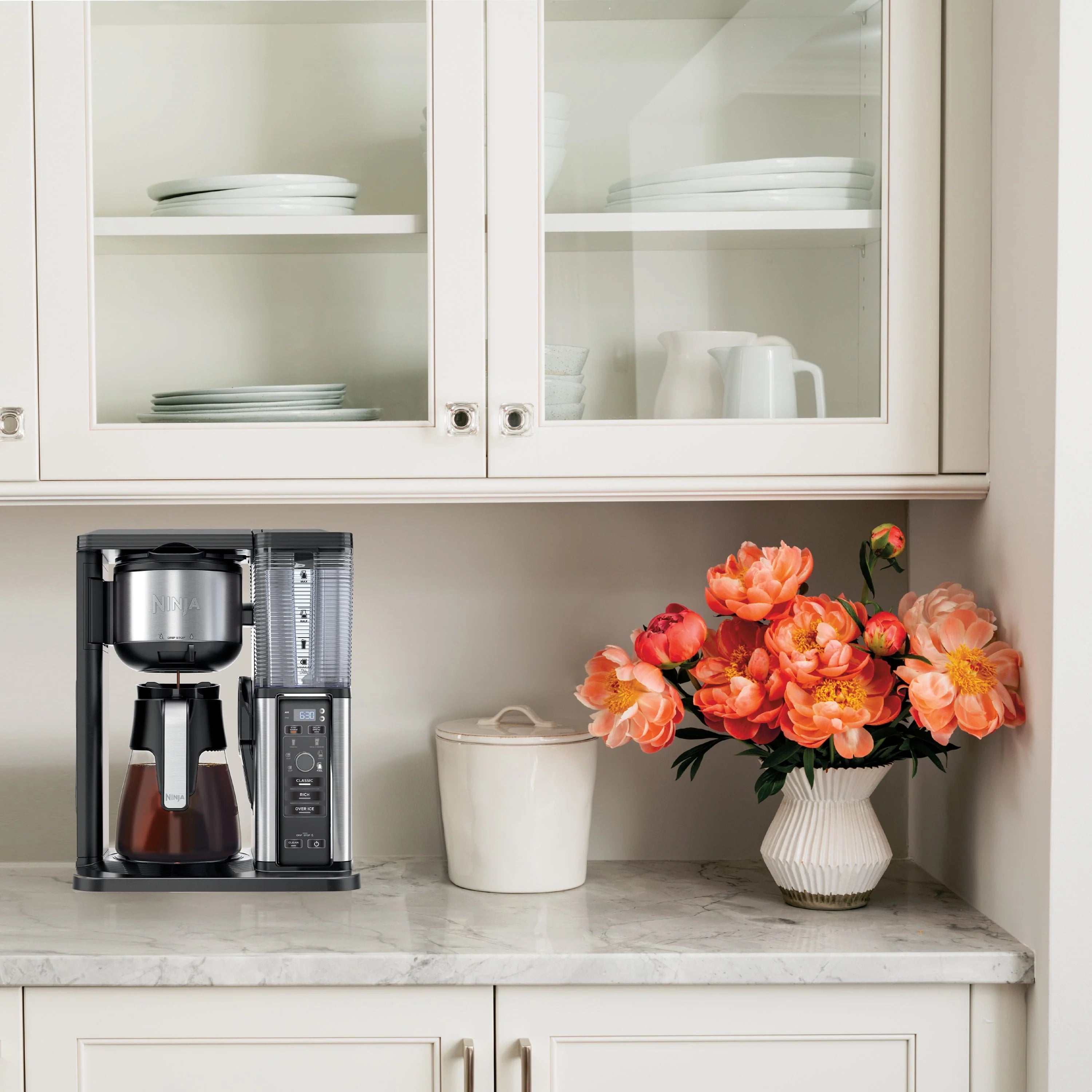 Single Serve Coffee Maker with Glass Carafe L66994