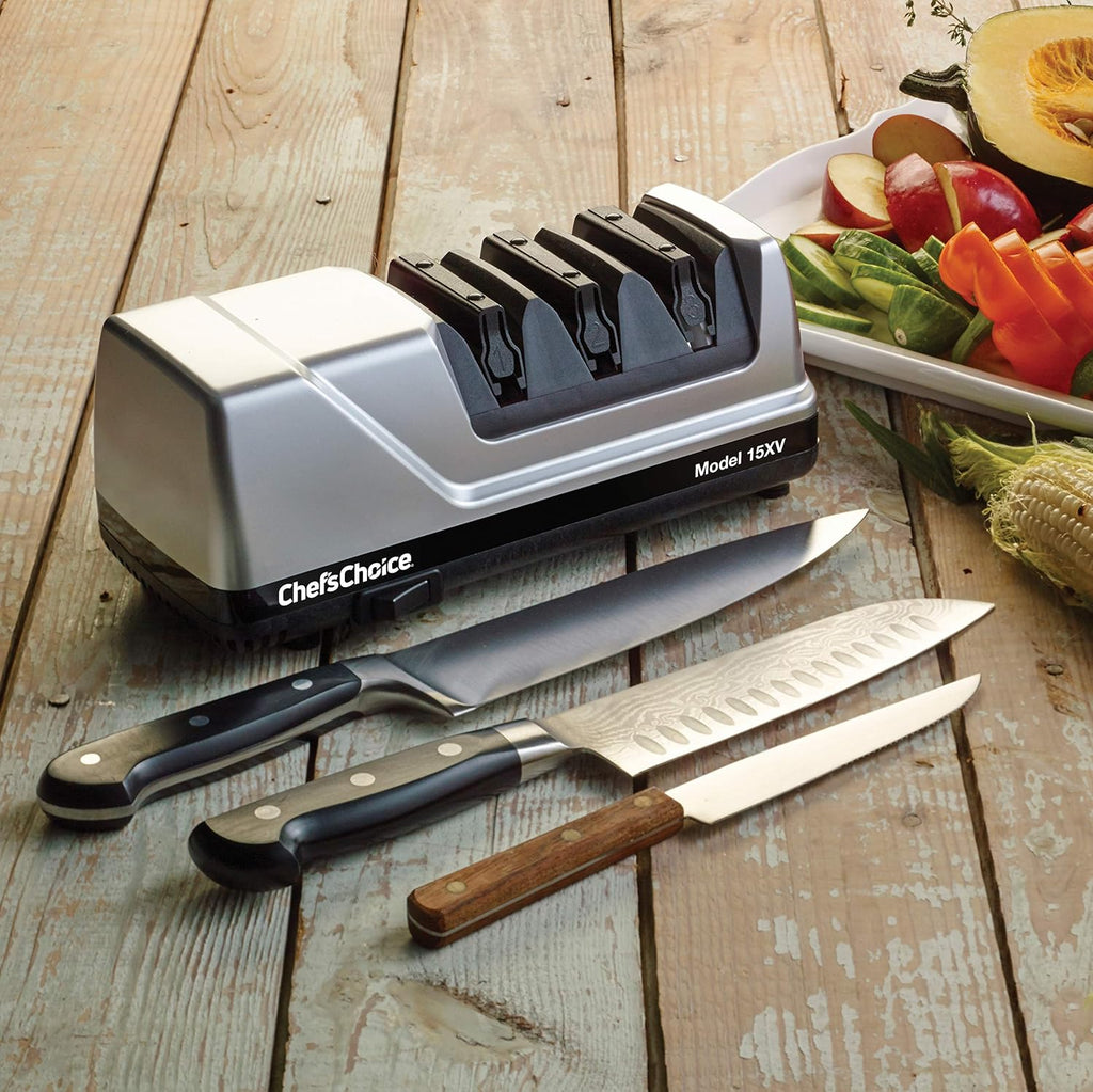 Gray Electric Knife Sharpener with Diamond Abrasives B5212