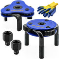 Adjustable Oil Filter Wrench with Gloves D578