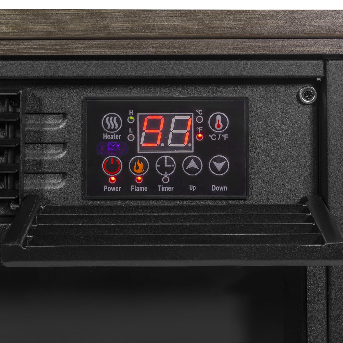 Electric Fireplace Heater Infrared Quartz with Remote Controller, 1500W H78924