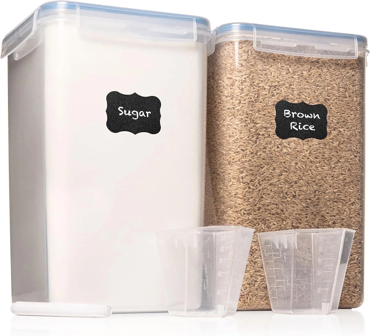 2PCS Extra Large Airtight Clear Plastic 8.5L Storage Containers with Lids K148936