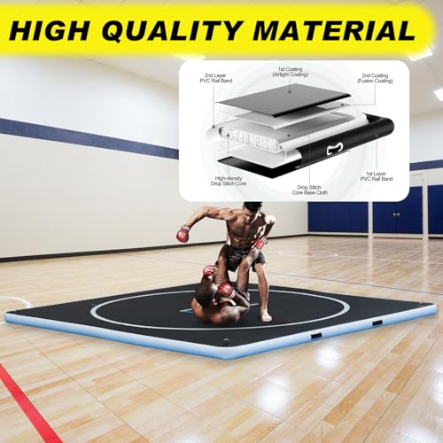 Thicken PVC Inflatable Wrestling Mat with Air Pump (5FT/10FT) J97343