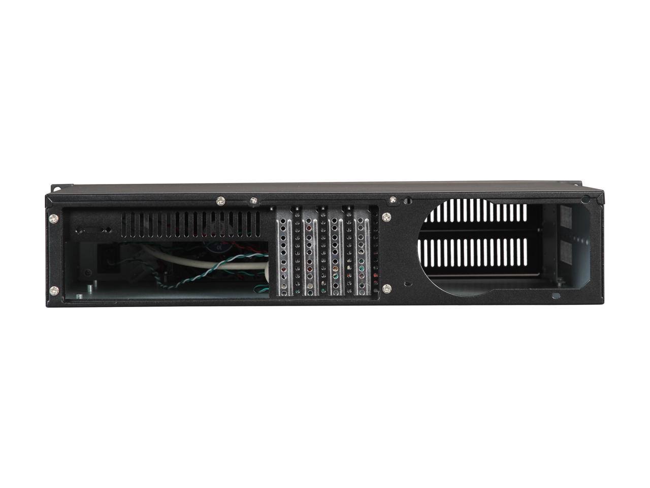 Black Aluminum Steel 2U Rackmount Server Case Y319578