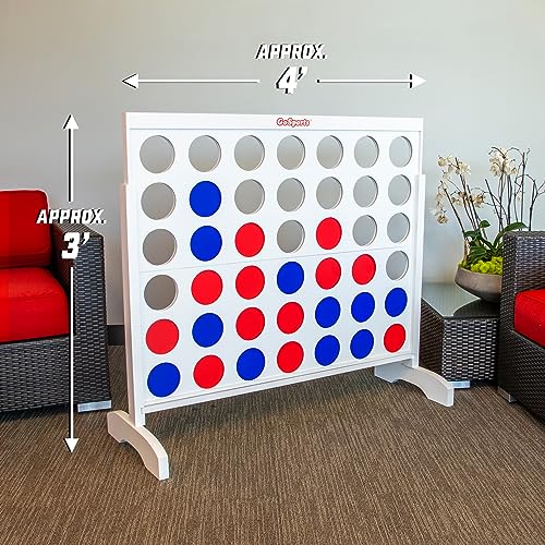 4 Foot Width Giant Portable 4 in a Row Game with Carry Case X254
