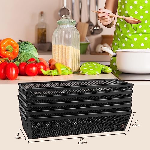 2PCS Black Mesh Drawer Organizer (9 * 3 * 2 Inches) F307