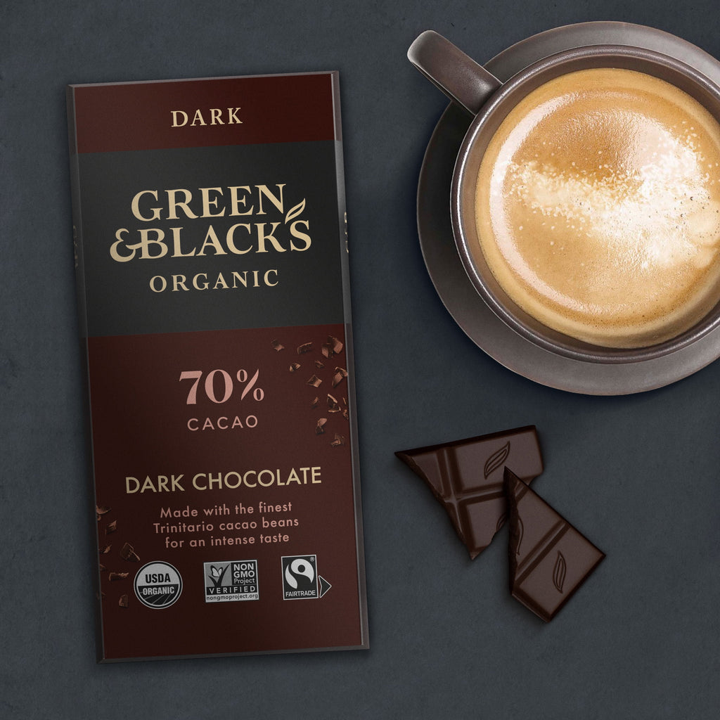 Organic Dark Chocolate Bar, 70% Cacao, 10 - 3.17 oz Bars V49277