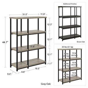 Brown Oak Bookcase L9276