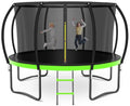 12FT 14FT 16FT Outdoor Trampoline with Ladder & Safety Net S646