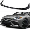3Pcs Front Bumper Lip ABS Glossy Black Front Splitter Spoiler Pack of 2 E23799