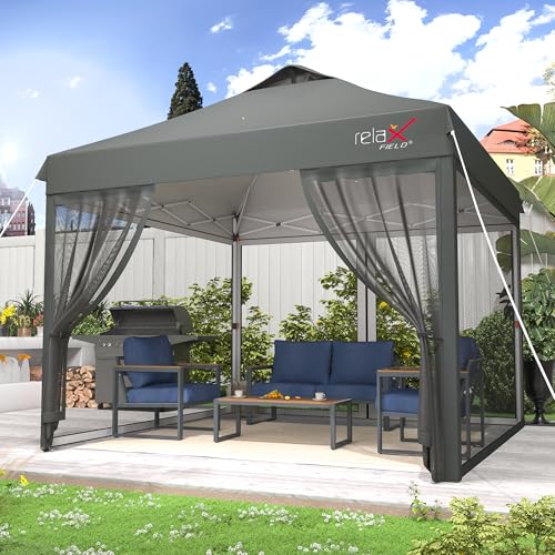10x10 Pop Up Canopy Tent with Mosquito Netting C1443