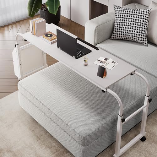 Brown Mobile Bed Desk with Wheels N665