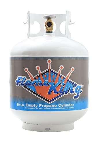 20 Pound Steel Propane Tank Cylinder with Type 1 Valve, White G96361
