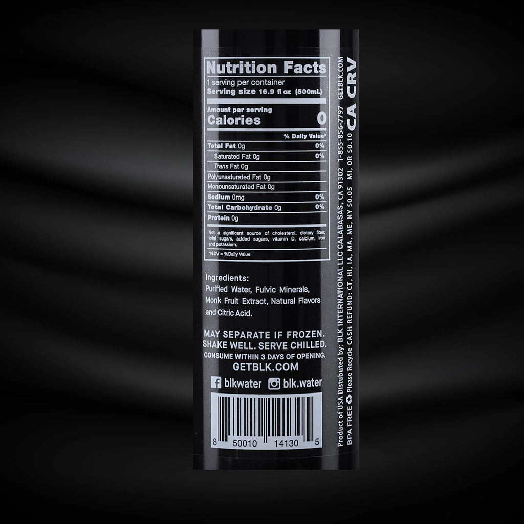 Black & Blueberry Fulvic Enriched Mineral Bottled Water 16.9oz (12 Pack) G7249
