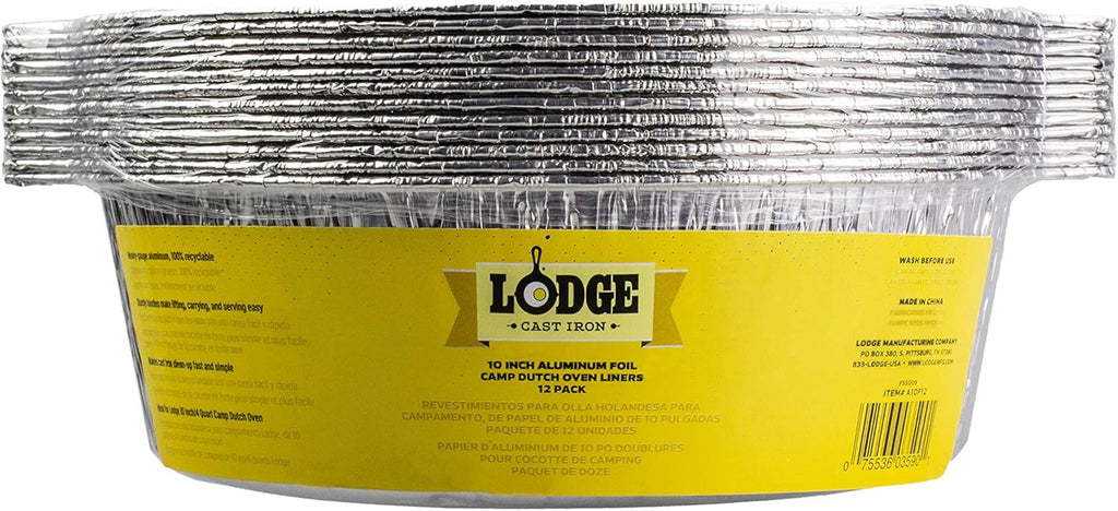 6 Quart Camp Dutch Oven with 12-Pack Aluminum Foil Liners B85285