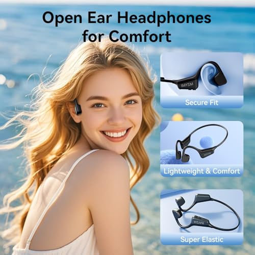 Green Wireless Bluetooth 5.4 Open Ear Bone Conduction Headphones with Mic C158666