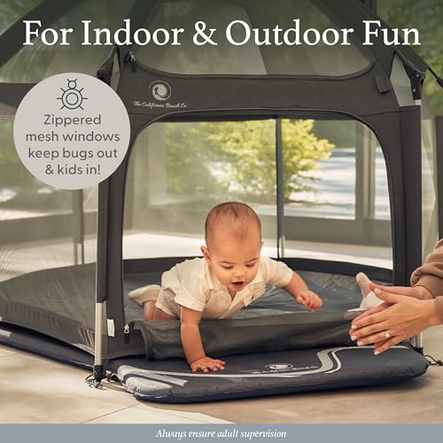 Pop Up Playpen with Canopy, Travel Bag, Mosquito Net (Anchor Grey) R69329