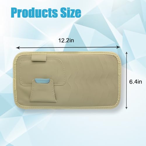 Car Sun Visor Organizer Leather Holder H3406