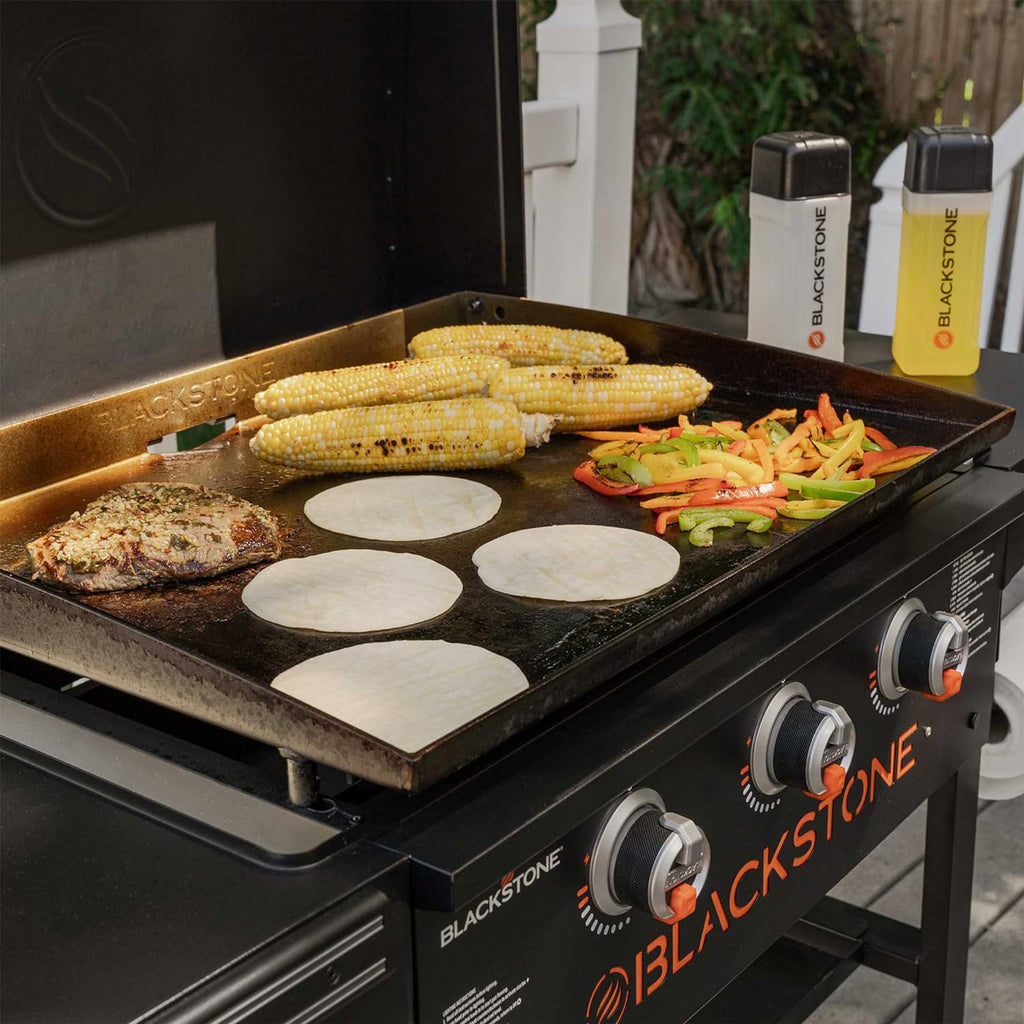 28 Inch Black Griddle with Hood 3-Burner Outdoor Flat Top Grill Z33789