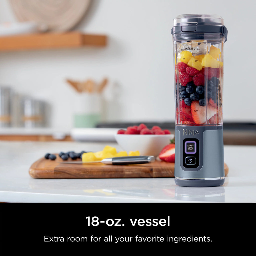 Denim Blue 18 oz Portable Blending Vessel with Leakproof Lid F824159