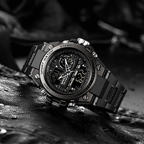 Mens Tactical Waterproof Digital Analog Wristwatch A2526