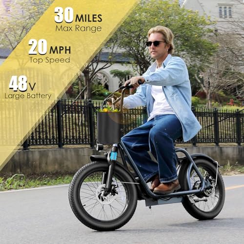 800w Electric Scooter with 20" Fat Tire, 20 MPH Top Speed, 30 Miles Range, Foldable P638