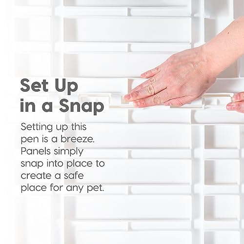 8-Panel 34" Black Foldable Dog Playpen C85403