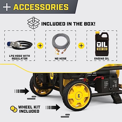 5000-Watt Electric Start Tri Fuel Portable Generator with CO Shield U813335